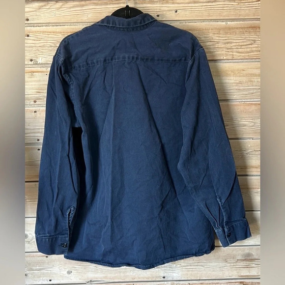 Red Kap Men’s Blue Utility Work Longsleeve Shirt size Large - Picture 7 of 8